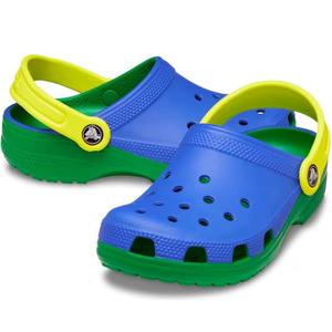 Crocs: Crocs Kids - Youths Retro Sport Classic Clog K Blue Bolt Green Yellow Sandals