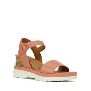Eos: EOS Jadon Coral Leather Wedge Sandal CLEARANCE