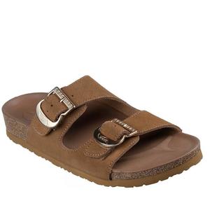 Skechers Womens Arch Fit Granola Slide Boho Chic Suede Upper Chestnut