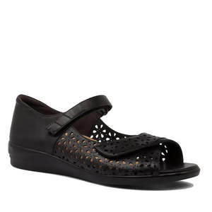 All Womens: Ziera Daffodil W Womens Black Leather Sandal Shoe