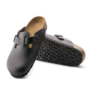 Birkenstock: Birkenstock Boston BS Clog Smooth Leather Regular Black