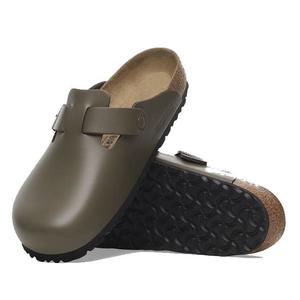 Birkenstock Boston Clog Smooth Leather Regular Concrete Grey Dark