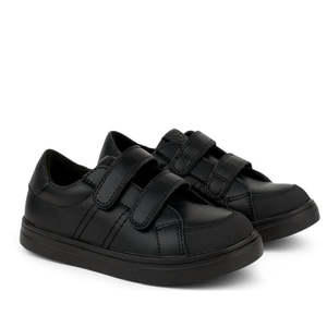 Pretty Brave: Pretty Brave Atlas Trainer Black Leather School Shoe