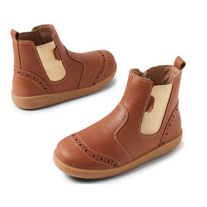 Bobux Boots Nz: Bobux Kid+ KP Billie II Girls Leather Boot Caramel Tan Junior