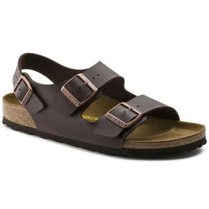 Birkenstock Milano Birko Flor Dark Brown Narrow Width