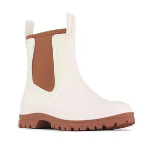 Los Cabos: Los Cabos Amelia Cream Ankle Rain Boot Waterproof