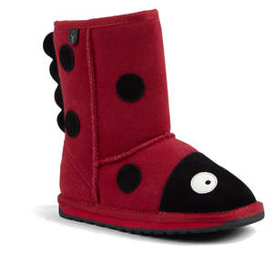 Emu Nz: EMU Kids Creatures Red Ladybird Wool Boots