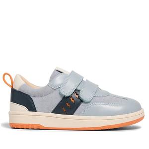 All Kids: Pretty Brave River Bolts Leather Trainer Blue Grey