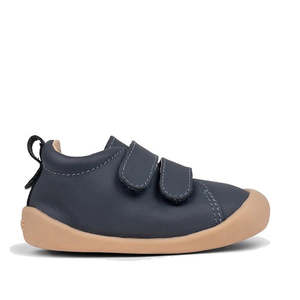 All: Pretty Brave First Walker Toto Leather Trainer Indigo Blue