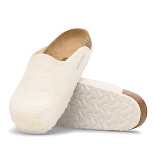Birkenstock Amsterdam Felt Wool Clog Eggshell Off White Regular Width