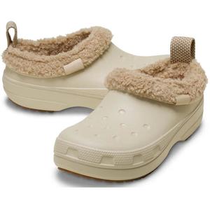 Crocs Adults Classic Lined Shorty Clog Sandstone Off White