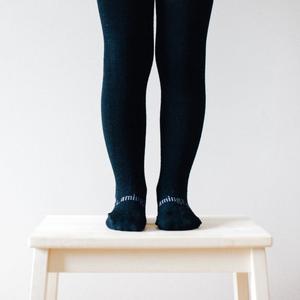 Lamington Merino Wool Socks For Kids Women Men: Lamington Black Plain Flat Knit Wool Tights ages to 8 years