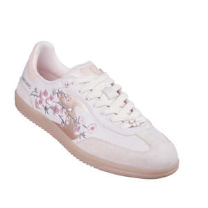 Skechers Womens HotShot Blooming Blossoms Court Shoe Light Pink