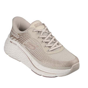 Skechers: Skechers Womens Slip In Max Cushioning Elite 2.0 Kaplan Trainer in Natural Gold