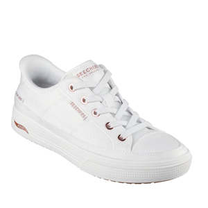 Skechers: Skechers Arch Fit-Arcade See Ya There Shoe White Wide Slip In