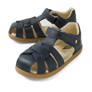 All Bobux: Bobux IWalk Skip Twist Sandal Navy Closed Toe Toddlers