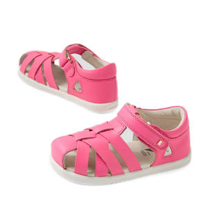 Bobux Iwalk IW Tropicana II Pink Lemonade Leather Sandal