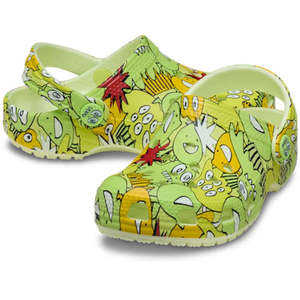 All: Crocs Toddlers Classic Clog Glow Monster Camo Clog Glow In the Dark