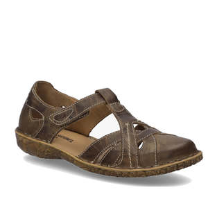 All: Josef Seibel Rosalie 29 Brandy Tan Leather Womens Covered Toe Sandal