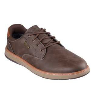 Skechers Mens Wide Width Garlan Pryor Waterproof Slip on Trainer Choclate