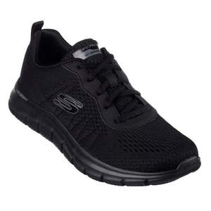 All Black Skechers Womens Track - New Staple Black Lace Up Sneaker