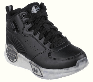 Skechers Kids S Lights Remix Black Light Up Street Boot CLEARANCE, Not Returnable