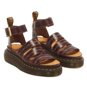 Dr Martens Sandals: Dr Martens Clarissa II Desert Rodeo Quad Platform Sandal Dark Brown