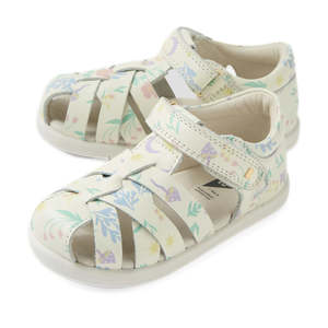 Iwalk Tropicana Ii Leather Sandal From Bobux: Bobux Iwalk IW Tropicana II White Floral Leather Sandal