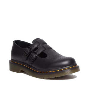 Womens: Dr Martens 8065 2 Strap Mary Jane Black Virginia Soft Leather