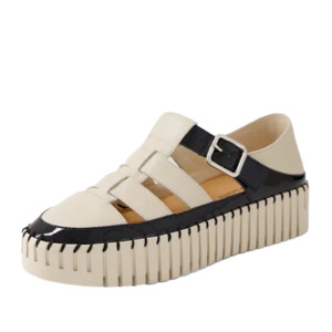 Casuals Sports: Django & Juliette Baytown Black Almond Patent Leather Flat Womens Shoes
