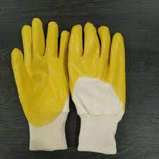 Handling Other Gloves: Lightweight Nitrile Palm Yellow Ansell Glove  - sz10
