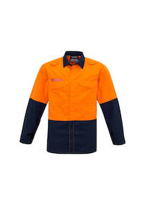 Fire Rated Clothing: ZW138 - Mens Hi Vis Spliced Shirt