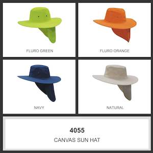 Hats And Beanies: 4055 Canvas Sun Hat