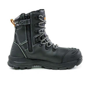 Safety Footwear Zip Sided: Bison XTZ High Leg - Extra Wide Lace up Boots