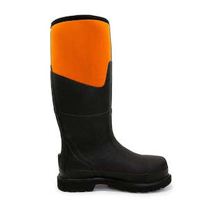 Bison: Bison Neoprene Safety Gumboot - Orange/Black