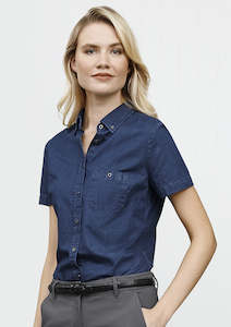 Ladies Indie Denim Short Sleeve Shirt