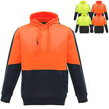 High Vis Jumpers And Fleece: Unisex Hi Vis Pullover Hoodie ZT484