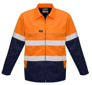 Syzmik: ZJ590 - Mens Hi Vis Cotton Drill Jacket