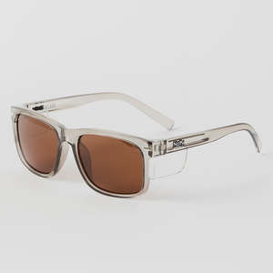 Natty: Natty Kenneth Steel Frame / Brown Lens Polarised Safety Glasses