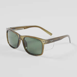 Natty Kenneth Olive Polarised Safety Glasses