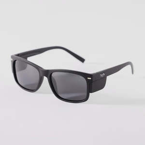 Natty: Natty Kenneth Matte Black Polarised Safety Glasses