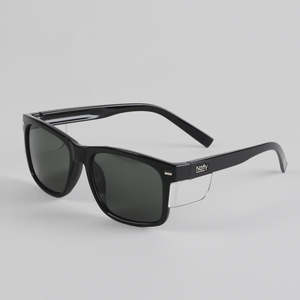 Natty Kenneth Black Polarised Safety Glasses
