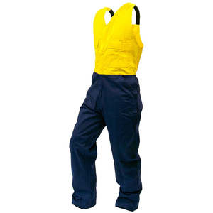 Esko: Action Cotton Bib Overalls, Yellow/Navy