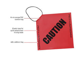 Esko: Hi-Viz Caution Flag with elastic loop