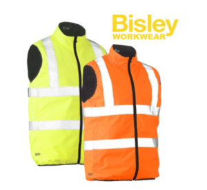 Bisley: Taped Hi Vis Reversible Puffer Vest