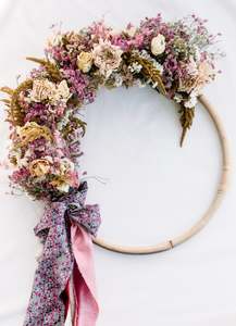 Wall Decor: Large rattan wreath