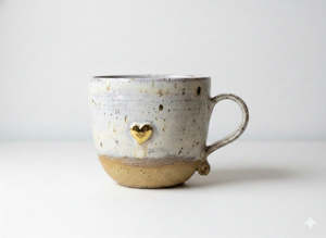 12ct Gold Lustre Heart Cup