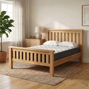 Richmond Oak Queen Bedframe
