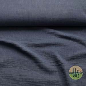 Woven: Navy- Double Gauze