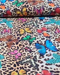 All Fabric: Coloured Butterflies 50cm piece